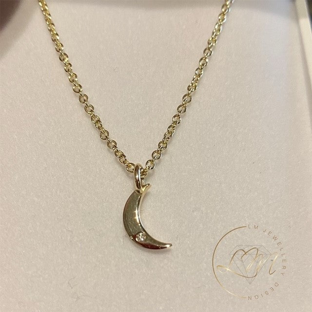 Dainty Moon Pendant